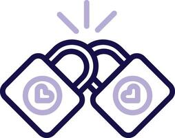 Lock Two Color Line Icon vector