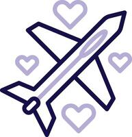 Honeymoon Two Color Line Icon vector