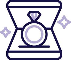 Ring Two Color Line Icon vector