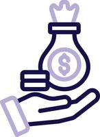 Payment Two Color Line Icon vector
