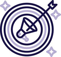 Targeted Marketing Two Color Line Icon vector