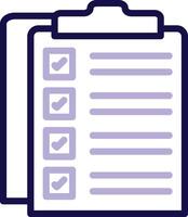 Task Two Color Line Icon vector