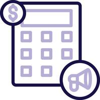 Calculator Two Color Line Icon vector