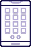 Mobile Application Two Color Line Icon vector