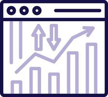 Traffic Data Two Color Line Icon vector