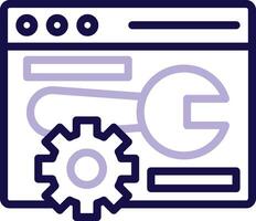 Web Optimization Two Color Line Icon vector