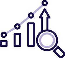 Data Analytics Two Color Line Icon vector