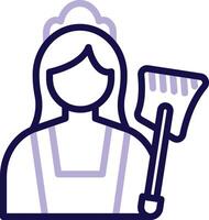 Maid Two Color Line Icon vector