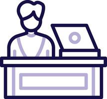 Reception Two Color Line Icon vector