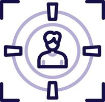 Target Audience Two Color Line Icon vector