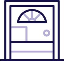 Room Door Two Color Line Icon vector