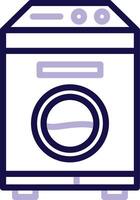 Washing Machine Two Color Line Icon vector