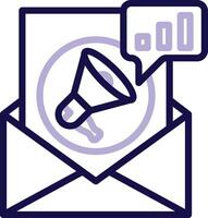 Email Marketing Two Color Line Icon vector