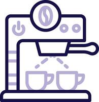 Coffee Machine Two Color Line Icon vector