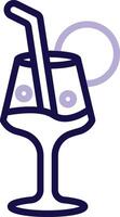 Cocktail Two Color Line Icon vector