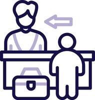 Check In Two Color Line Icon vector