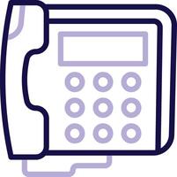 Telephone Two Color Line Icon vector