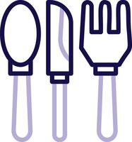 Cutlery Two Color Line Icon vector
