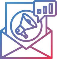 Email Marketing Gradient Line Icon vector