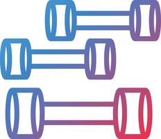 Dumbbel Gradient Line Icon vector