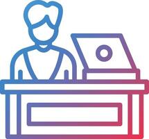 Reception Gradient Line Icon vector