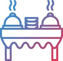 Buffet Gradient Line Icon vector