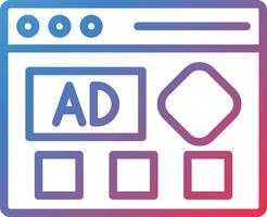 Banners Gradient Line Icon vector
