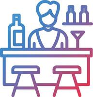 Bar Gradient Line Icon vector