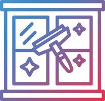 Clean Window Gradient Line Icon vector