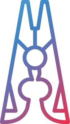 Clothes Pin Gradient Line Icon