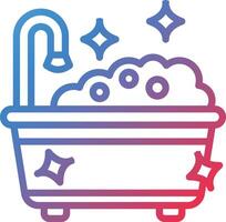 Bathtub Gradient Line Icon vector