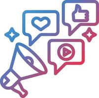 Public Relations Gradient Line Icon vector