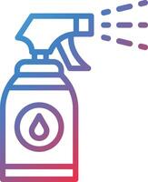 Sparay Bottle Gradient Line Icon vector