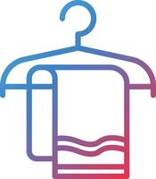 Towel Hanger Gradient Line Icon vector