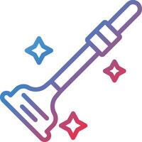 Plunger Gradient Line Icon vector