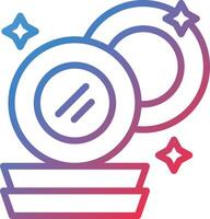 Clean Dishes Gradient Line Icon vector