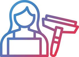 Maid Gradient Line Icon vector