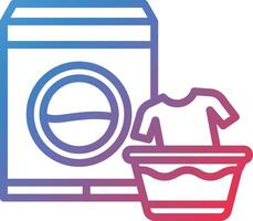 Laundry Gradient Line Icon vector