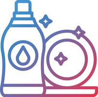Liquid Dish Washer Gradient Line Icon vector
