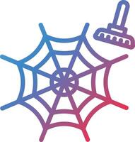 Spider Web Gradient Line Icon vector