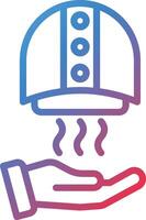 Hand Dryer Gradient Line Icon vector