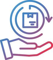 Refund Gradient Line Icon vector