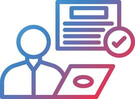 Qualification Gradient Line Icon vector
