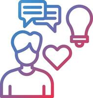 Soft Skills Gradient Line Icon vector