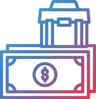 Salary Gradient Line Icon vector