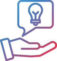 Advice Gradient Line Icon vector