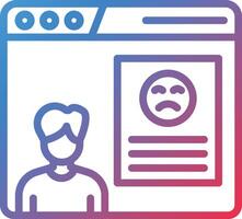 Complaint Gradient Line Icon vector