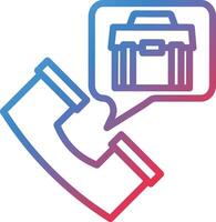 Calling Gradient Line Icon vector
