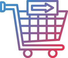 Checkout Gradient Line Icon vector