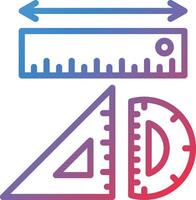 Measurements Gradient Line Icon vector